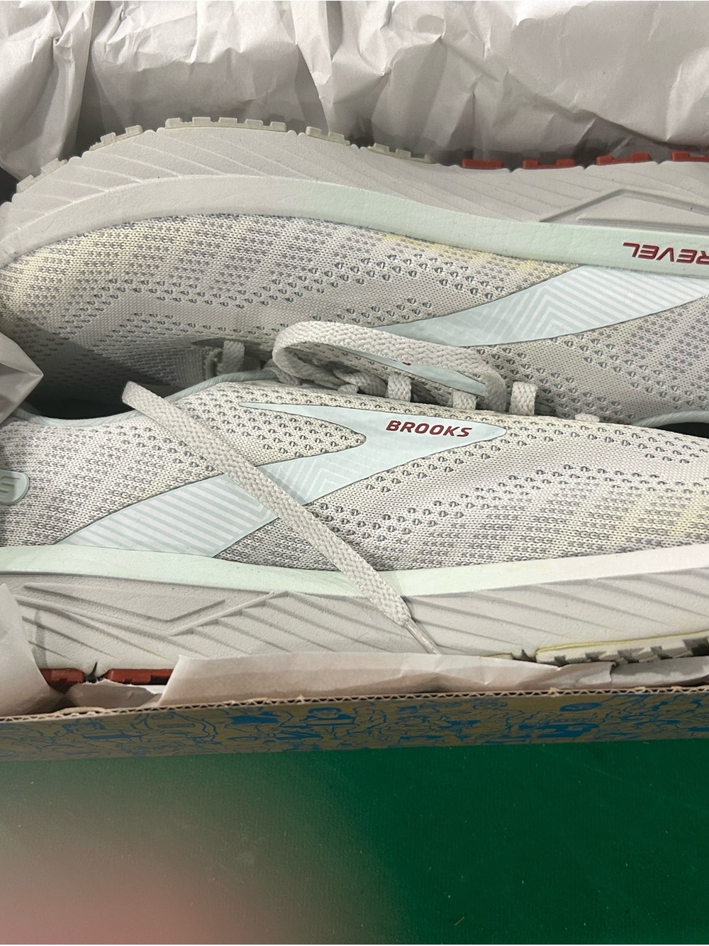Brooks Women’s Athletic Shoes - Light Gray with Pale Mint Accents